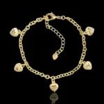 OL Sets con forma de aro redondo, chapados en oro amarillo liso